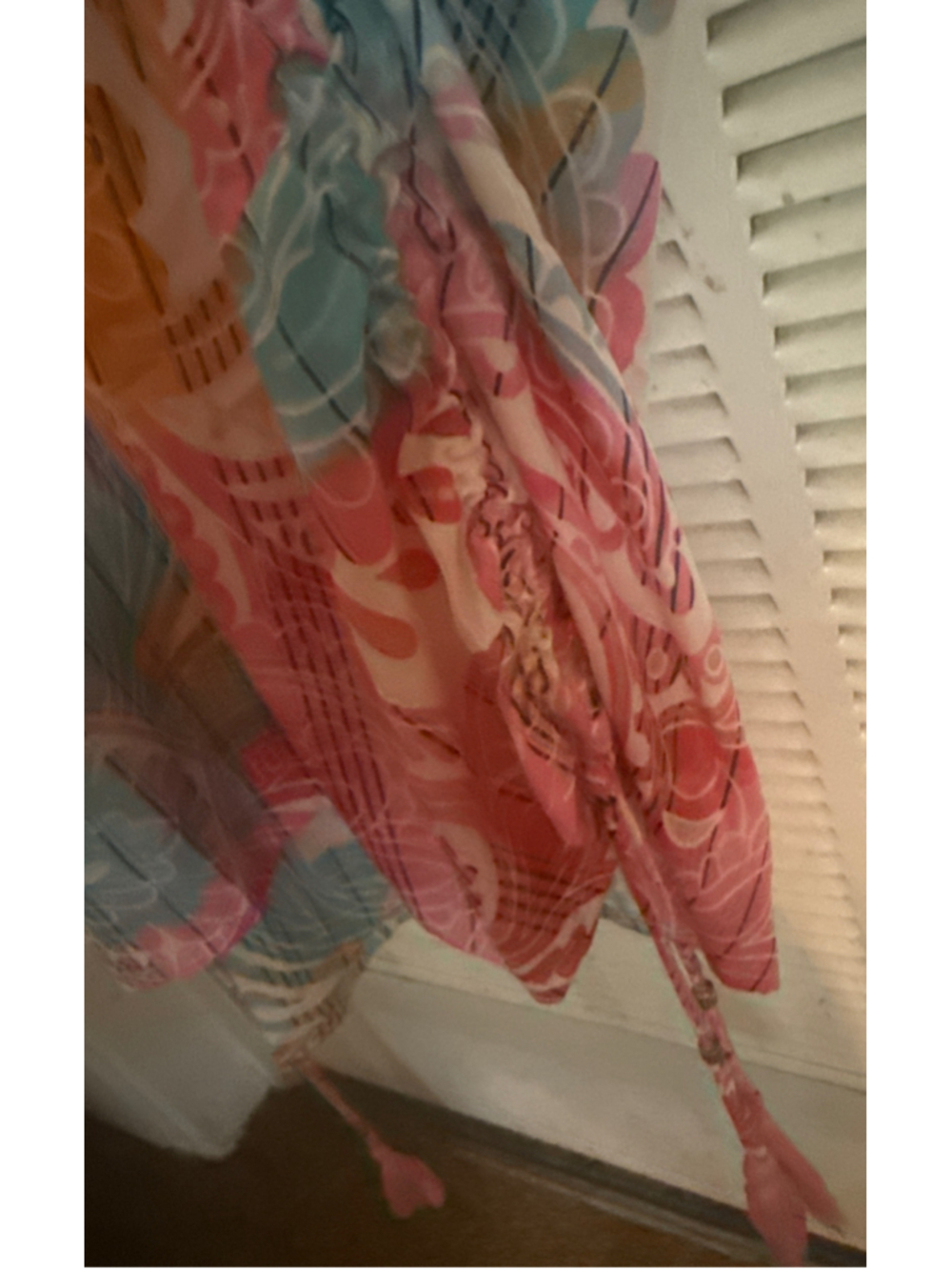 Karma Highway Maxi Dress Size OS Pink Blue Paisley Print - Picture 5 of 8
